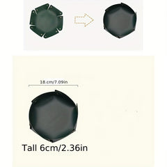 PU Leather Folding Storage Tray Key Storage Box Desktop Organizer