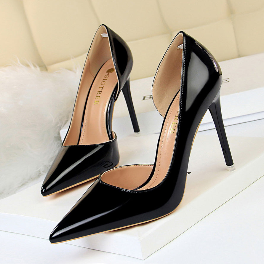 Women's Cutout Stiletto Heeled Sandals Anti-slip Metal Heels