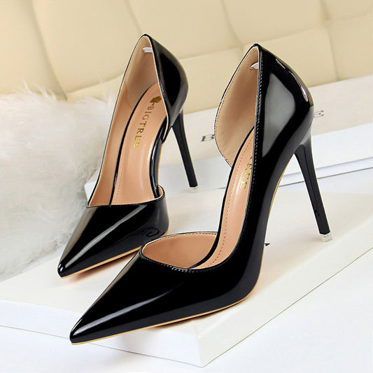 Women's Cutout Stiletto Heeled Sandals Anti-slip Metal Heels