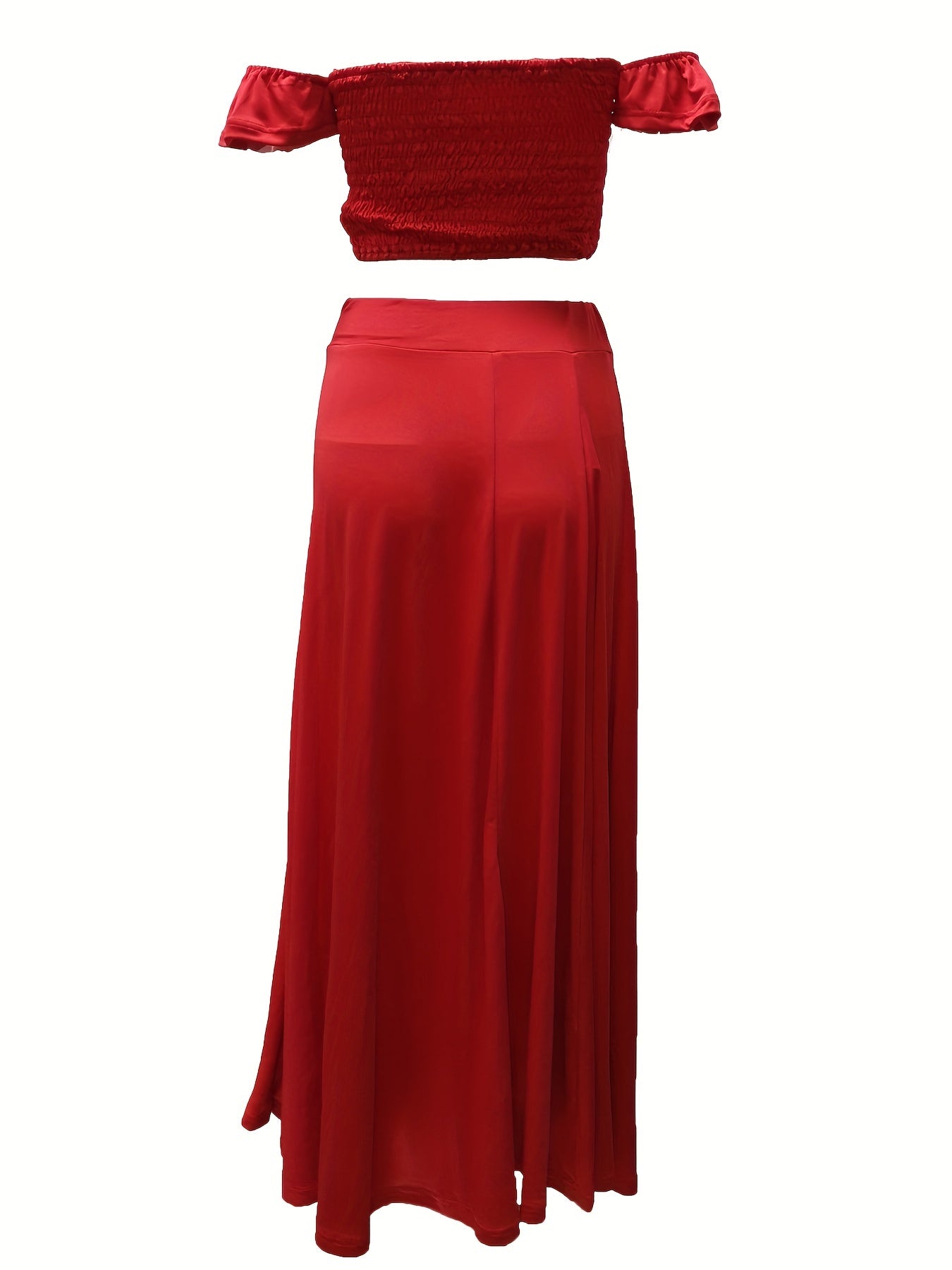 Boho Bodycon 2 Piece Set Off Shoulder Tube Top & Maxi Skirt