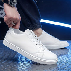 Men's Lace-up PU Leather Skate Shoes with Good Grip