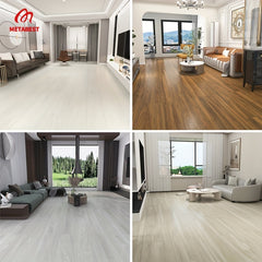 6pcs Wood Grain Floor Stickers Self Adhesive Waterproof Bathroom Decor