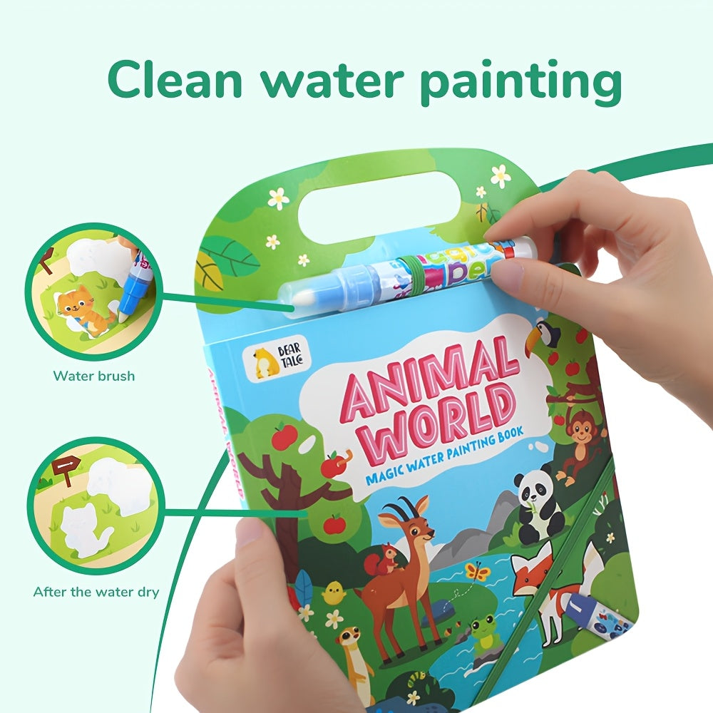 Water Painting Book for Animal Cognition Learning