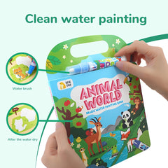 Water Painting Book for Animal Cognition Learning
