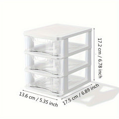 Drawer Type Cosmetic Stationery Storage Rack Plastic Makeup Organizer