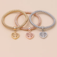 Multi-layer Silver Rose Chain Bracelet Set for Women