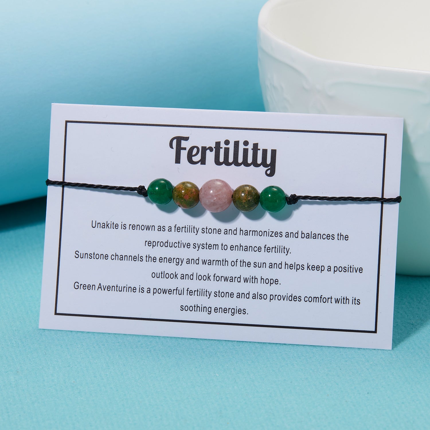 Healing Crystal Bracelet Natural Stone Beaded Bracelets Reduce Anxiety & Stress