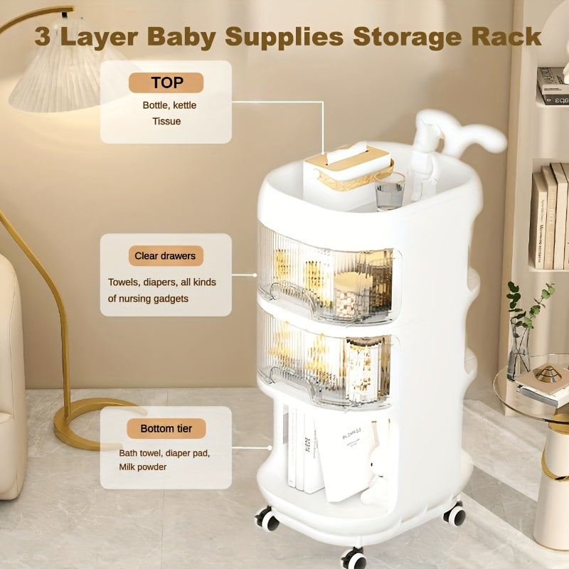 Whale Baby Gear Storage Rack Tier Floor Standing Shelf