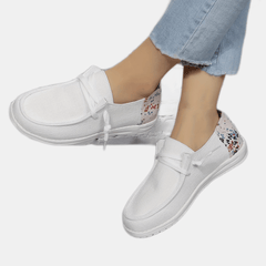 Women's Flat Canvas Lace Up Loafers Sneakers