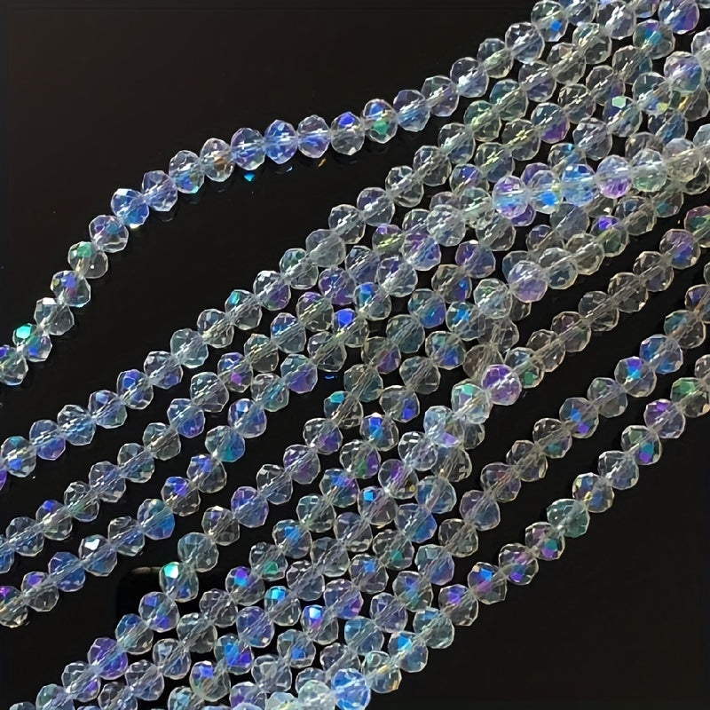 Colorful Flat Round Glass Crystal Wheel Beads 4 6 8mm DIY Material