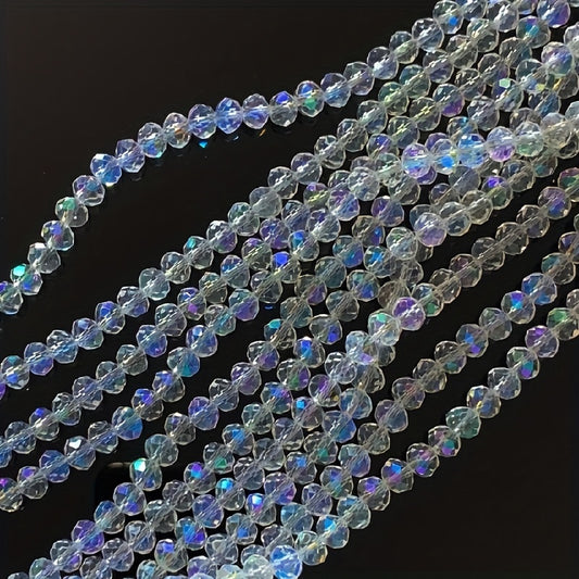 Colorful Flat Round Glass Crystal Wheel Beads 4 6 8mm DIY Material