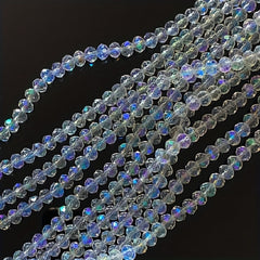 Colorful Flat Round Glass Crystal Wheel Beads 4 6 8mm DIY Material