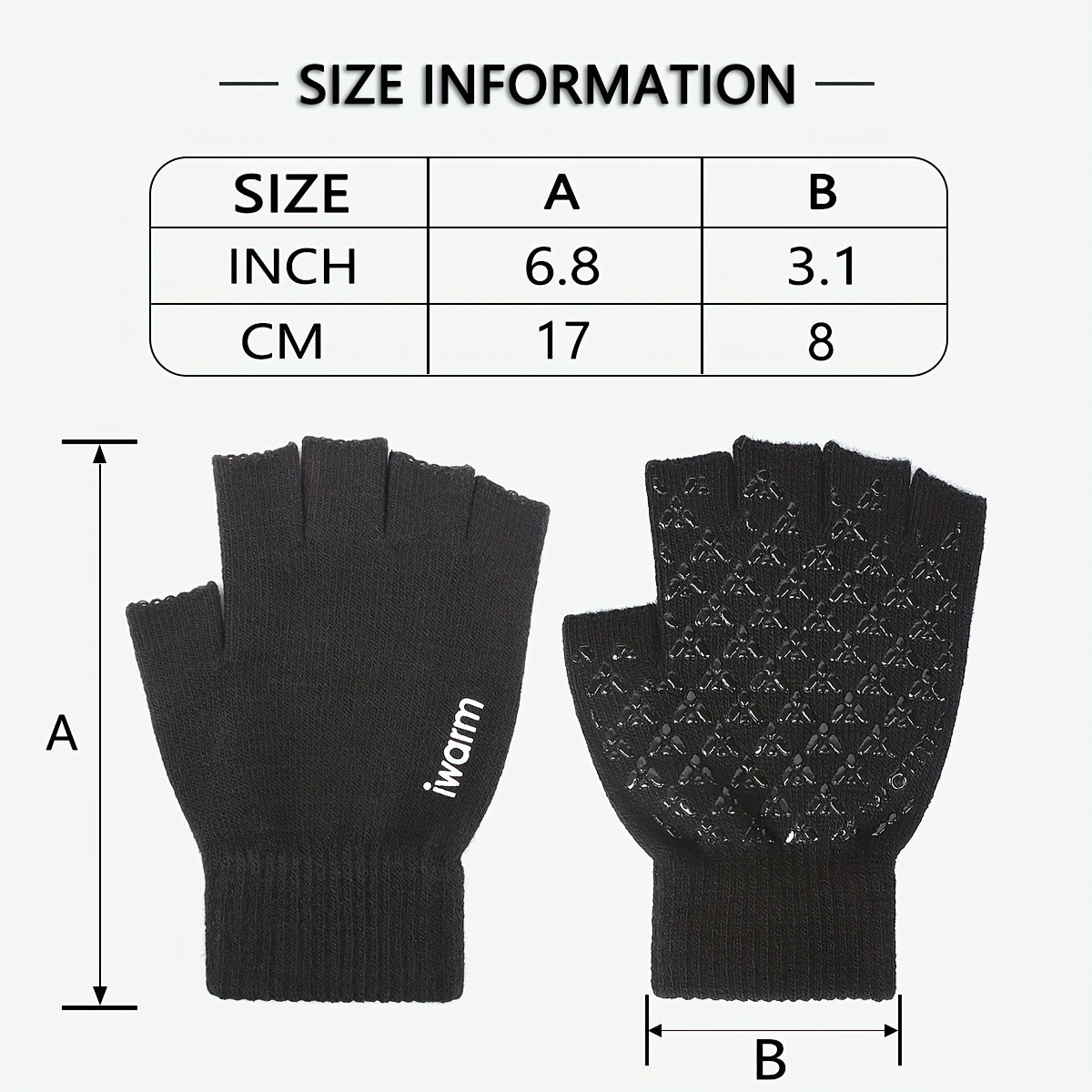 Men's Thermal Fingerless Gloves for Outdoor Sports