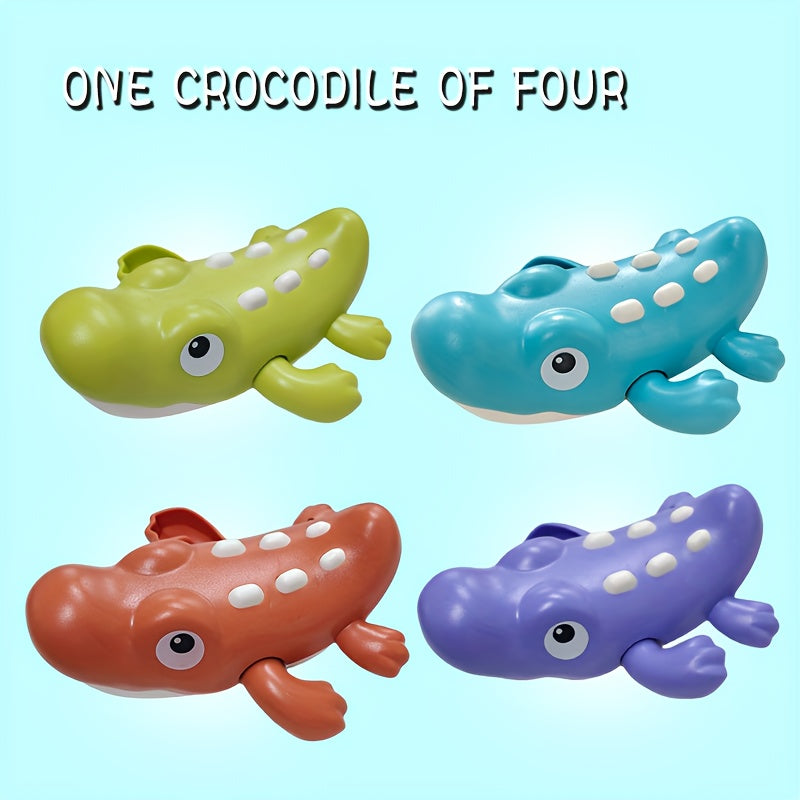 Kids' Crocodile Water Play Toy - Splashing Rotating Plastic Bath Toy