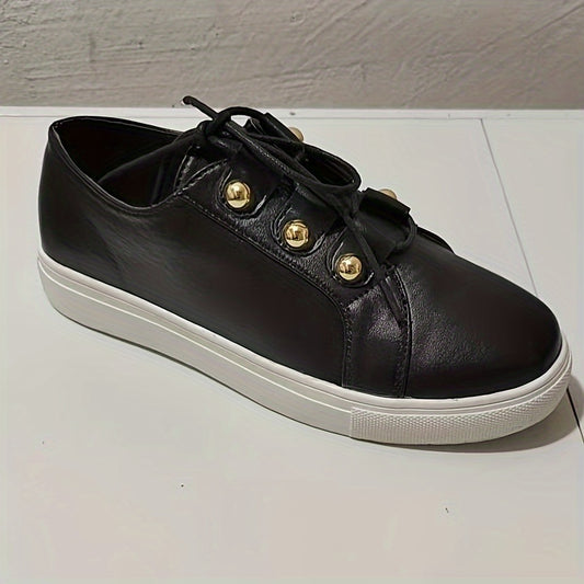 Women's Low Top Platform Sneakers Lace up Casual Walking Shoes