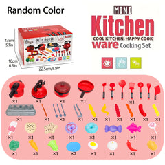 Interactive Kids Kitchen Playset with Red Stove Non Toxic Pretend Cooking