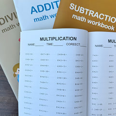 Math Workbook for Kids 4-12 Addition Subtraction Multiplication Division