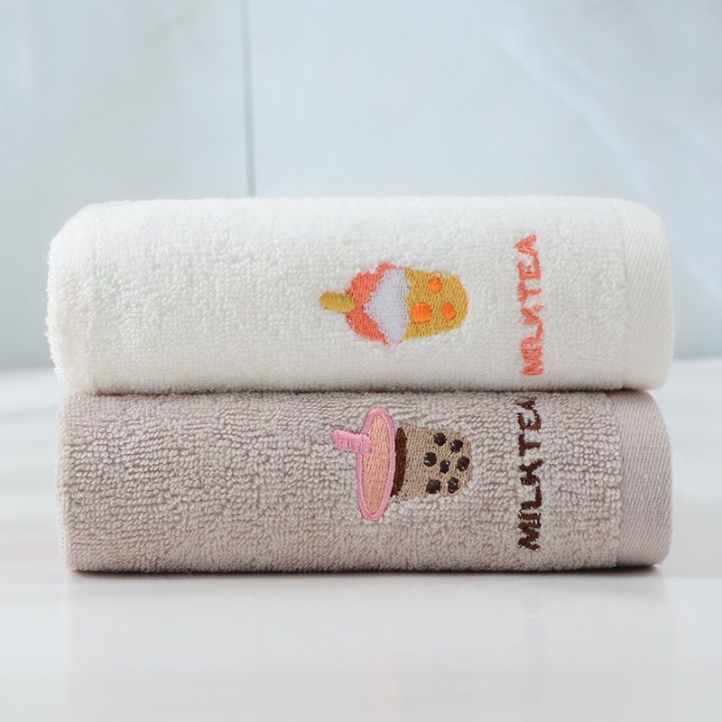 4pcs 100% Cotton Cartoon Face Towel for Kids, Soft Absorbent Towel for Babies