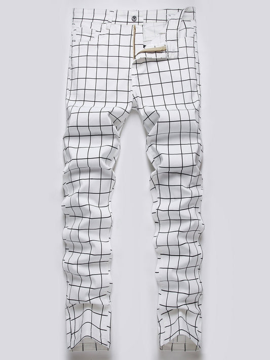 Men's Retro Plaid Stretch Casual Pants