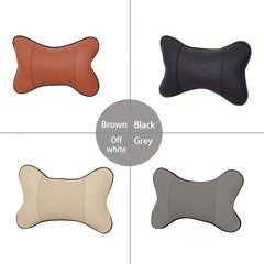 Car Neck Pillow Soft Leather Headrest For Driving