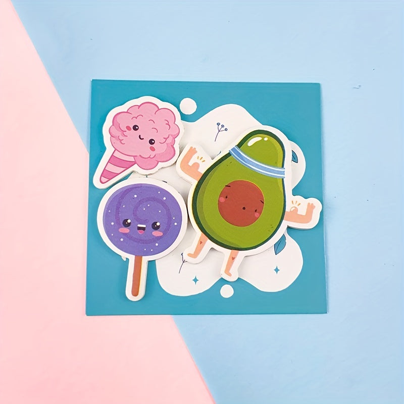 Cute Cartoon Sticky Notes for Students Diary, 60 Pages