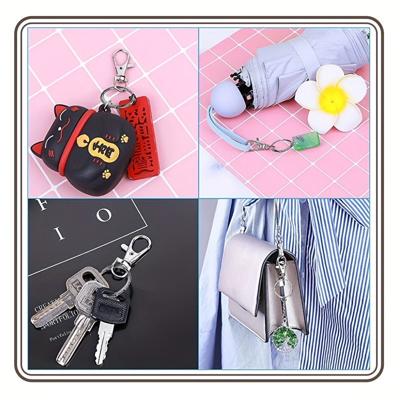 30pcs Circular Key Ring Split Rings Detachable Steel Key Chain Connector