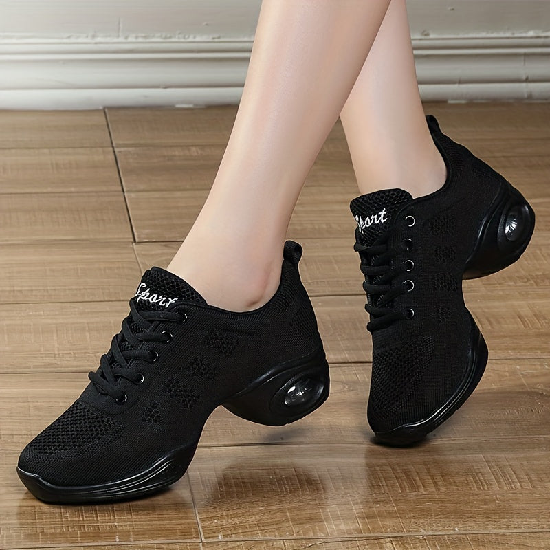 Women's Jazz Shoes Lace up Sneakers Modern Dance Shoes