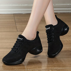 Women's Jazz Shoes Lace up Sneakers Modern Dance Shoes