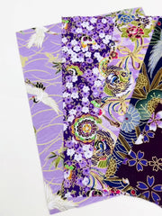 5pcs 19 81 24 Purple Printed Pattern Fabric Quilted DIY Hand Sewing