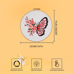 Butterfly Embroidery Kit DIY 3D Cross Stitch Handicraft Set
