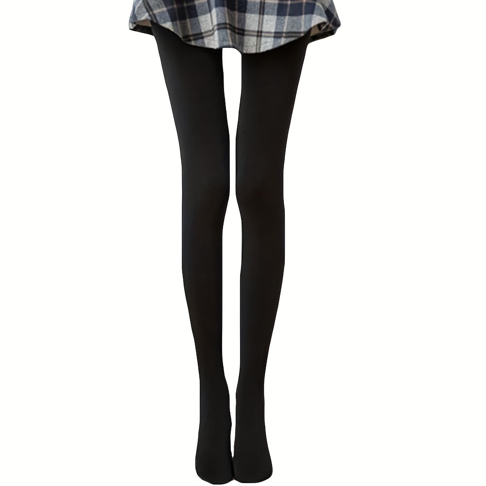 Opaque Slim Tights High Waist Footed Pantyhose