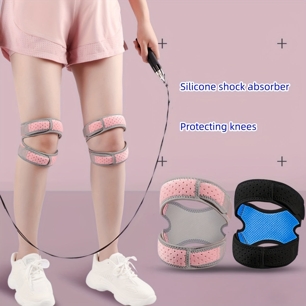 Shock Absorption Knee Pads Adjustable Strap Non-slip Sports Protection