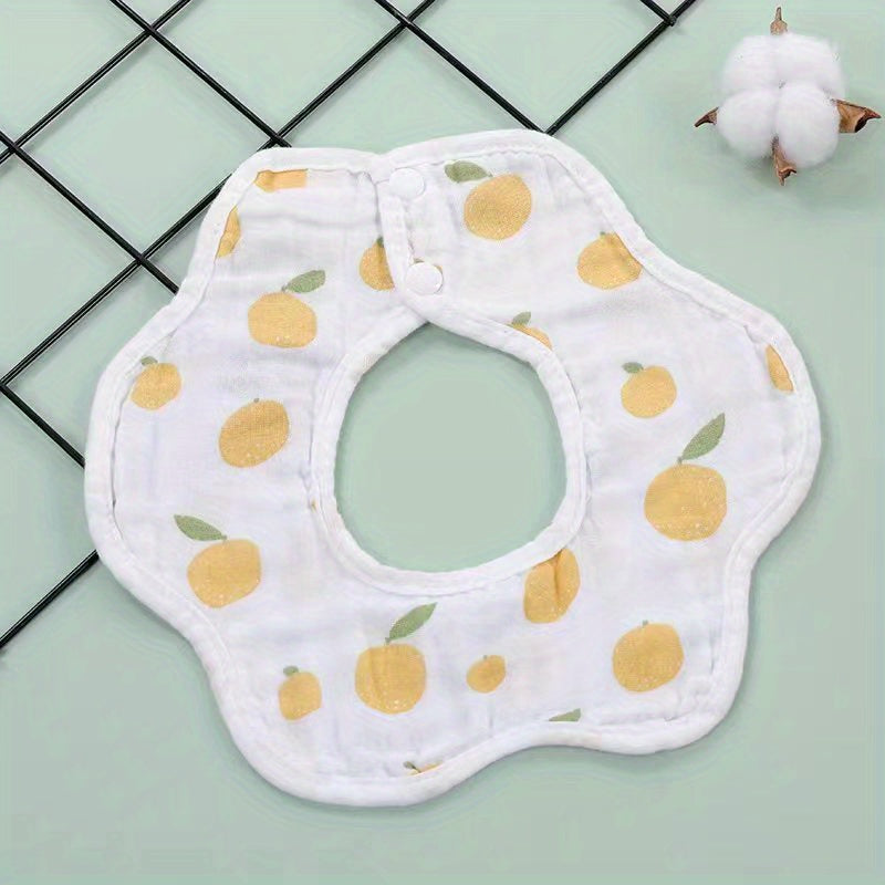 6 Layer Petal Pattern Baby Bib for Newborns 0-3 Years