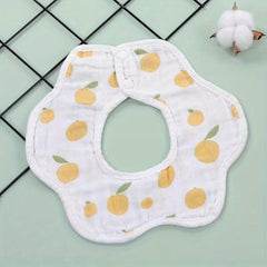 6 Layer Petal Pattern Baby Bib for Newborns 0-3 Years