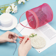 2pcs Wool Storage Bag DIY Hand Knitting Crochet Thread Mesh Bra Storage Bag