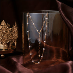 Stylish Faux Pearl Beaded Necklace for Women