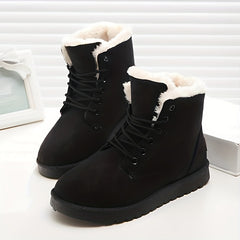 Women's Snow Boots Faux Fur Lining Warm Ankle Boots Mid Calf Boots