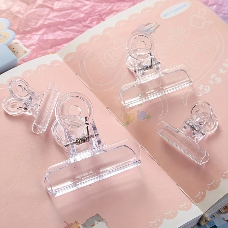 20pcs Transparent Ticket Clip File Folder Snack Sealing
