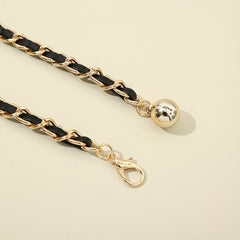 Adjustable Braided Waist Chain Ball Pendant Belly Chain Decorative Dress Girdle