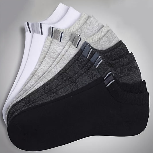Teen's Solid Liner Anklets Socks, Soft Non Slip, 6 Pairs