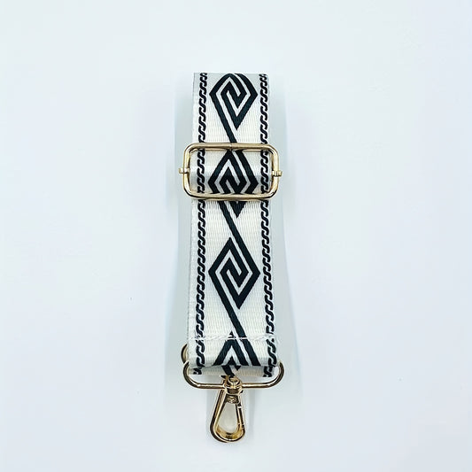 Geometric Pattern Bag Strap Wide Adjustable Shoulder Bag Strap Replacement