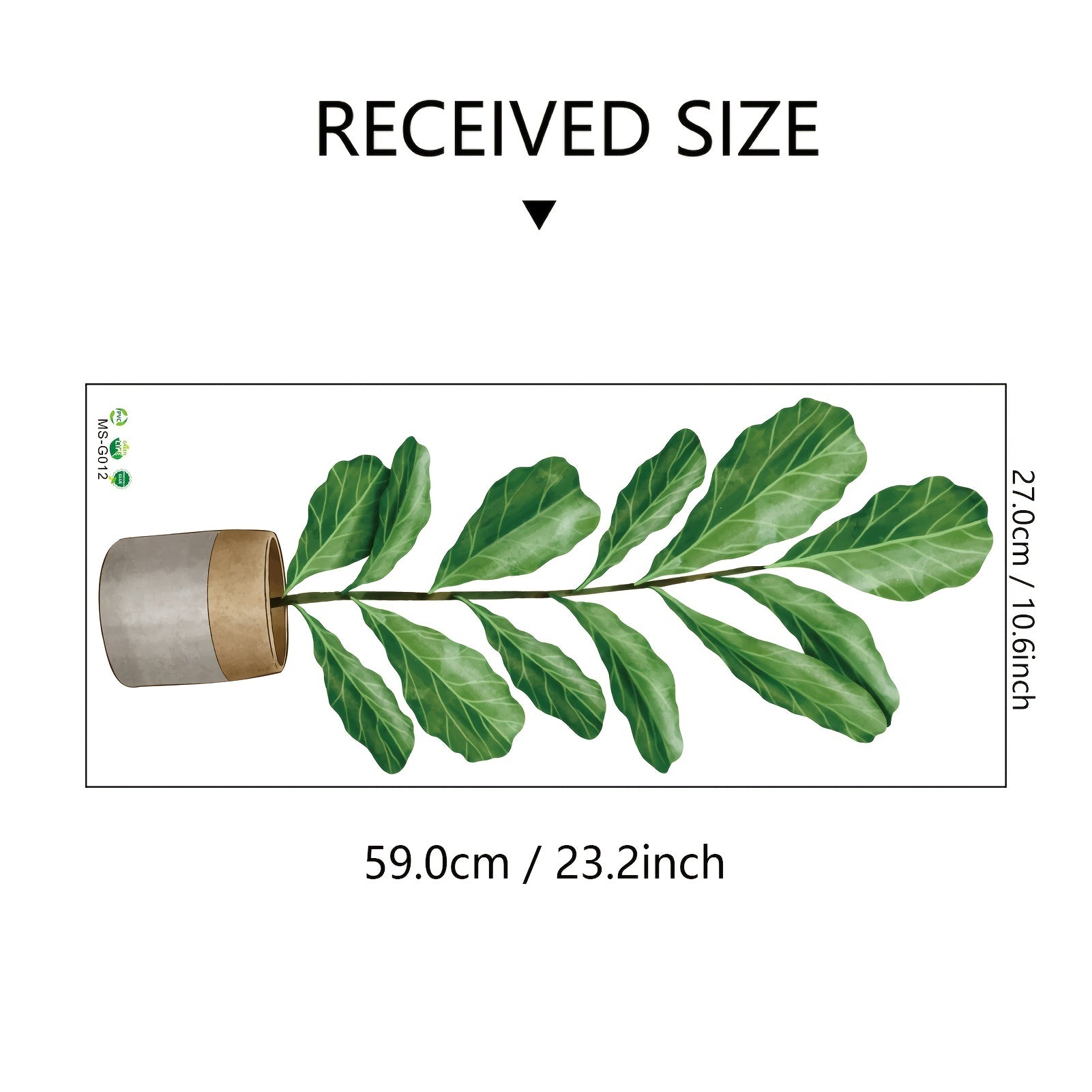 Tropical Plants Wall Stickers Green Leaves Peel And Stick Removable Wallpaper