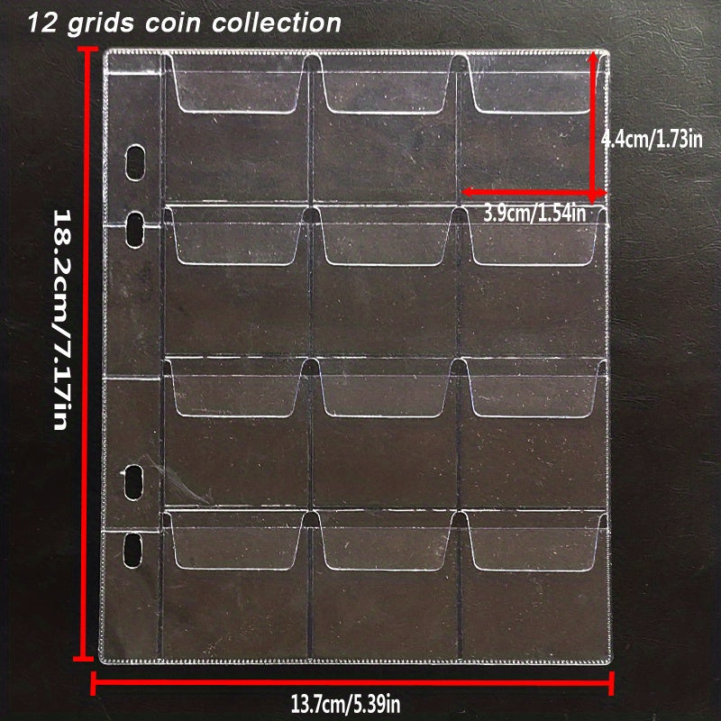 10 Coin Collecting Pages, 3 Sizes, 12/20/24 Grids