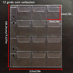 10 Coin Collecting Pages, 3 Sizes, 12/20/24 Grids