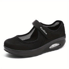 Women's Mesh Backless Walking Shoes Air Cushion Slip On Casual Sneakers