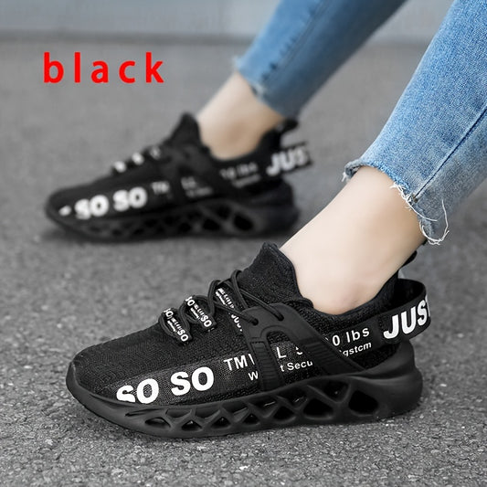 Women's Letter Graphic Running Shoes Lightweight Casual Sneakers