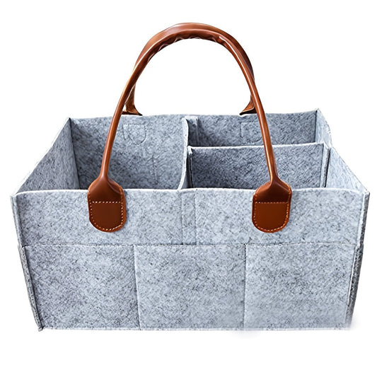 Adorable Felt Diaper Bag for Baby Essentials Storage