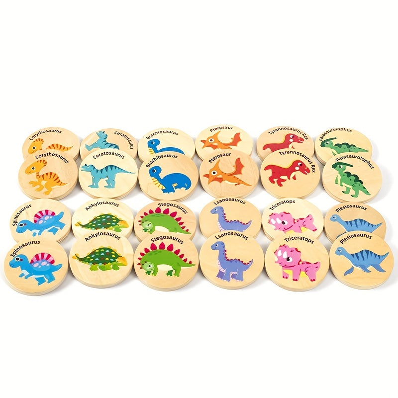 Dinosaur Matching Game Puzzle Wooden Toys