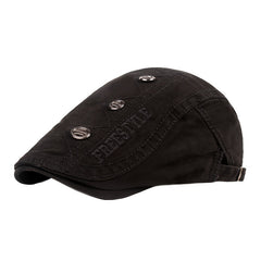 Men's Embroidered Peaked Cap Casual Sun Protection Beret