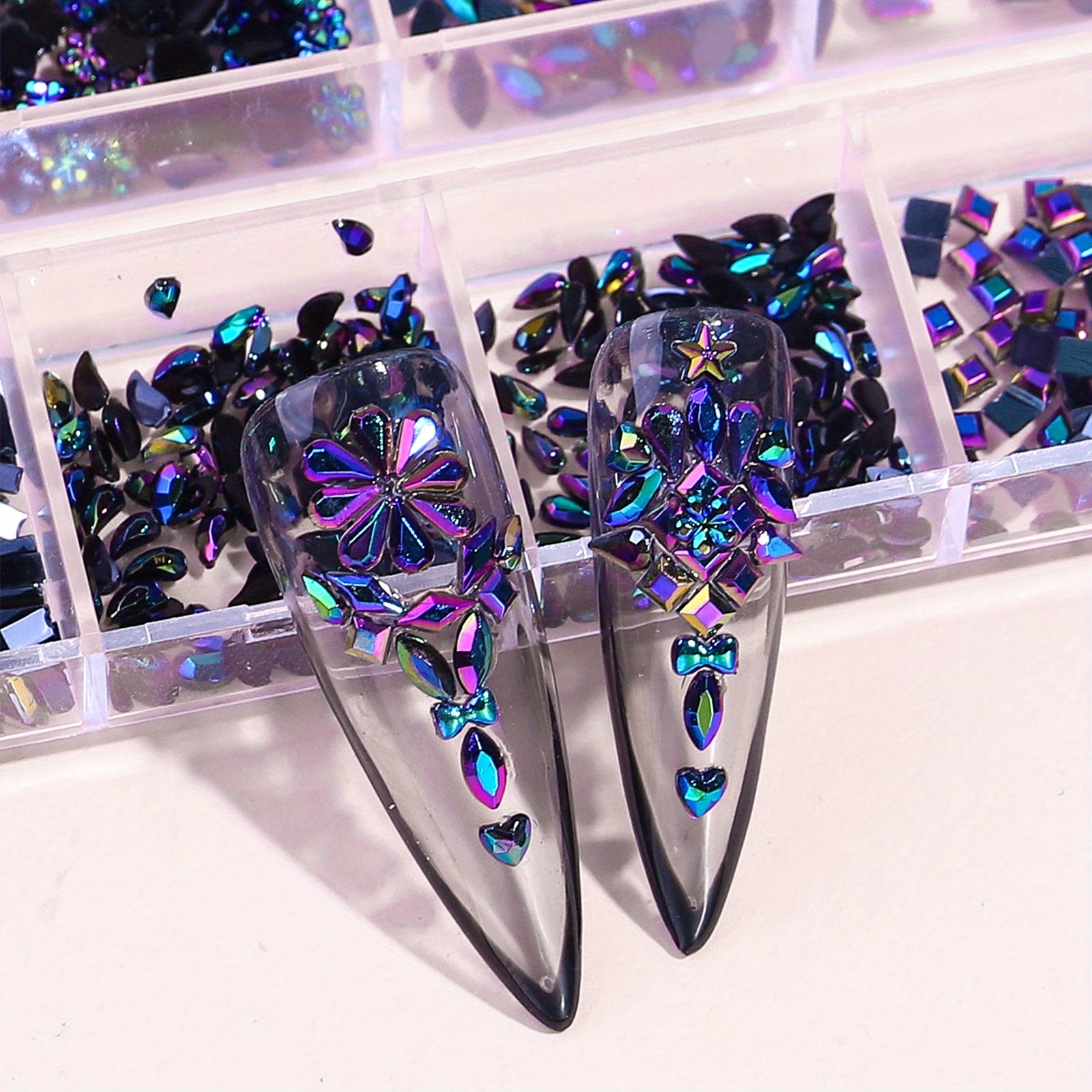 Colorful Nail Rhinestones Glass AB Crystal Kit